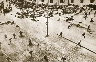 The Masses Take Forcible Charge of Their Own Destiny, 1917 by Russian Photographer